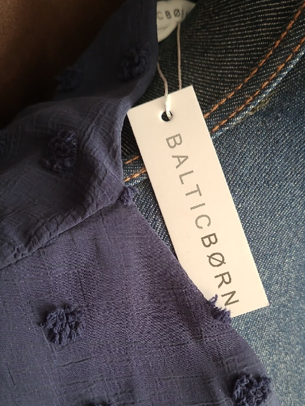 Baltic Born Navy Blue Midi Dress with Tie Waist - Picture 2 of 6